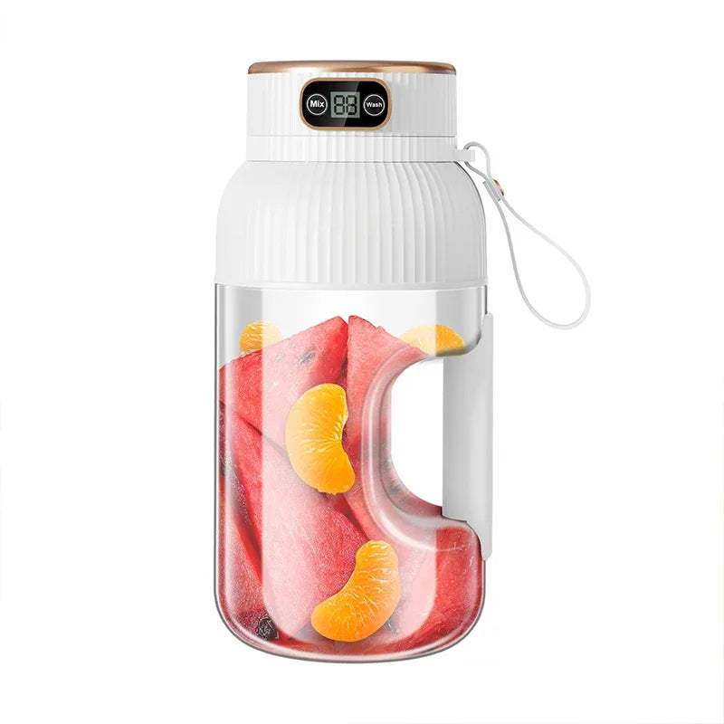 1000Ml Portable Juice Blender, USB Charging Juice Blender, Orange-Lemon Juice Cup, Fruit Smoothie Blender, Kitchen Tools