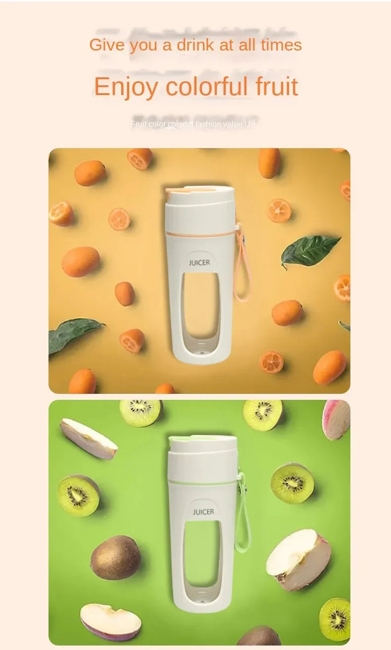 Blender Portable Mini Électrique 8 Lames | Smoothies & Jus Frais – 3000mAh