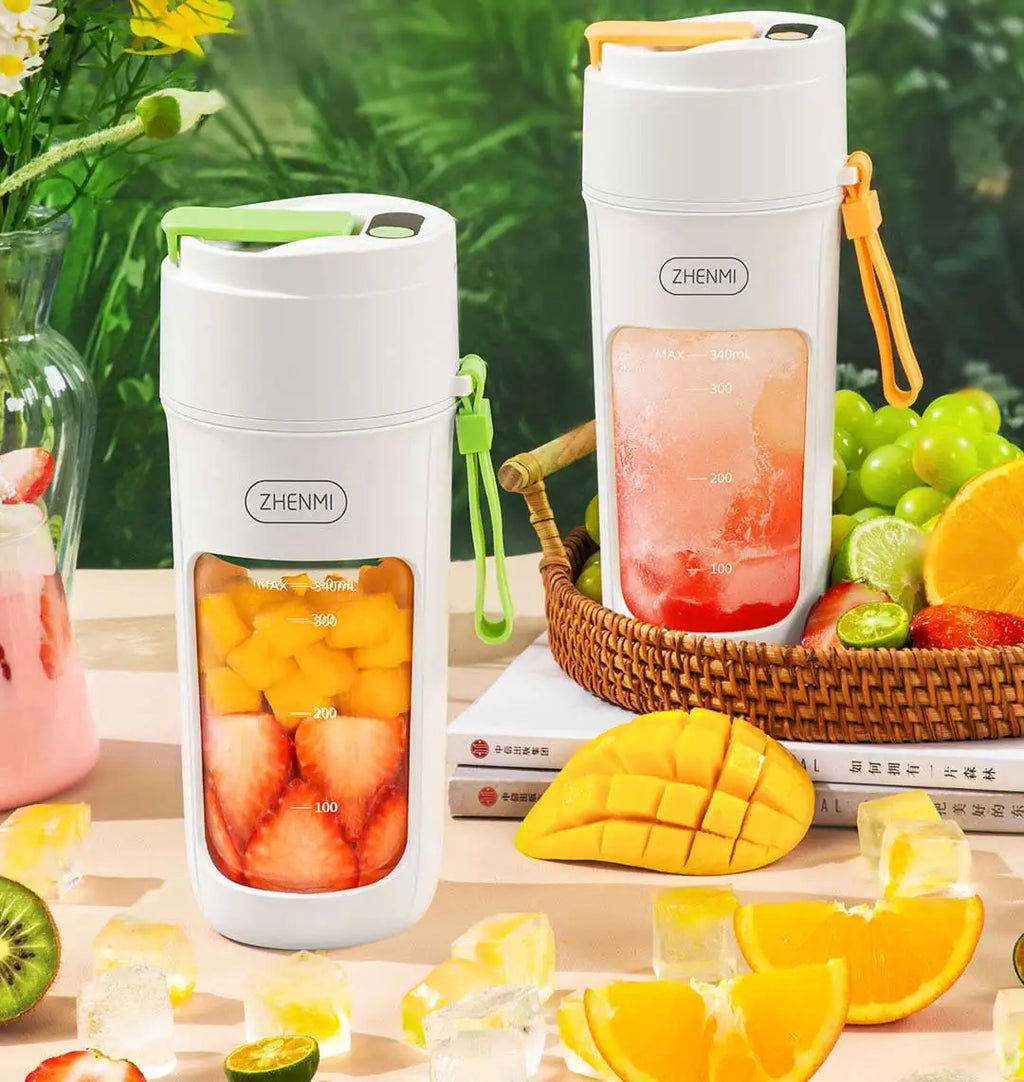 Blender Portable Zhenmi J5 Pro – 340ml | 10 Lames Inox & Affichage Batterie