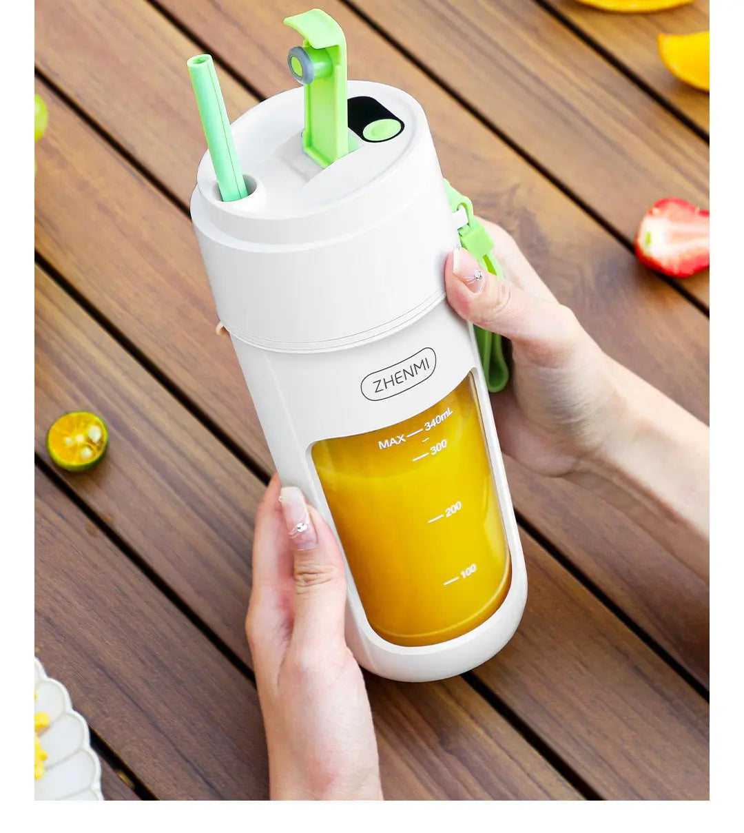 Blender Portable Zhenmi J5 Pro – 340ml | 10 Lames Inox & Affichage Batterie