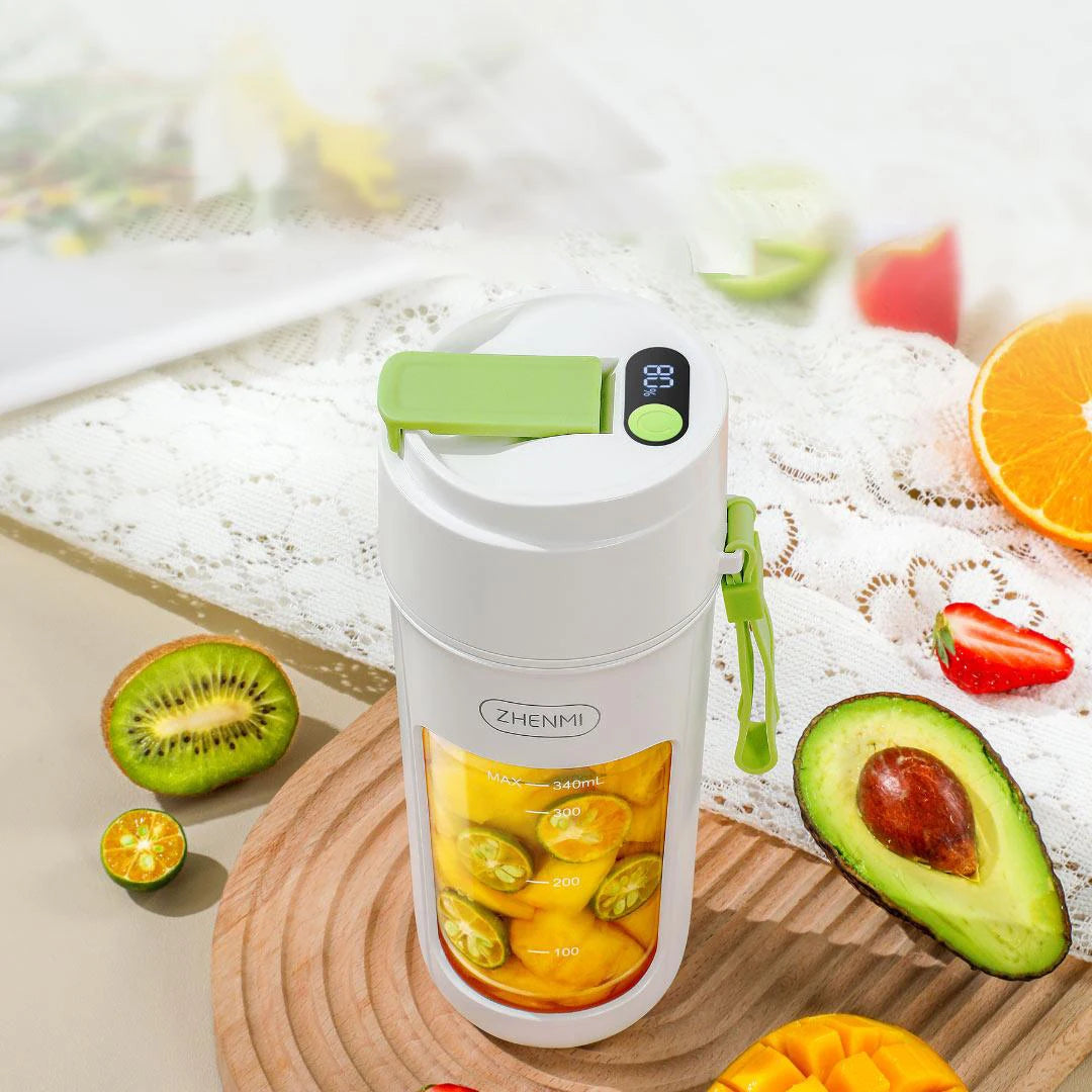 Blender Portable Zhenmi J5 Pro – 340ml | 10 Lames Inox & Affichage Batterie